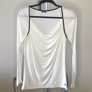 Long sleeve Mexx shirt with faux leather trim